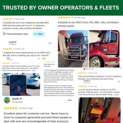 transport truck remote start and auto start